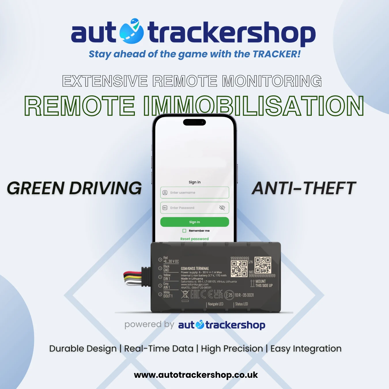 AutoTrack Tracker with Remote Immobilisation Autotrackershop