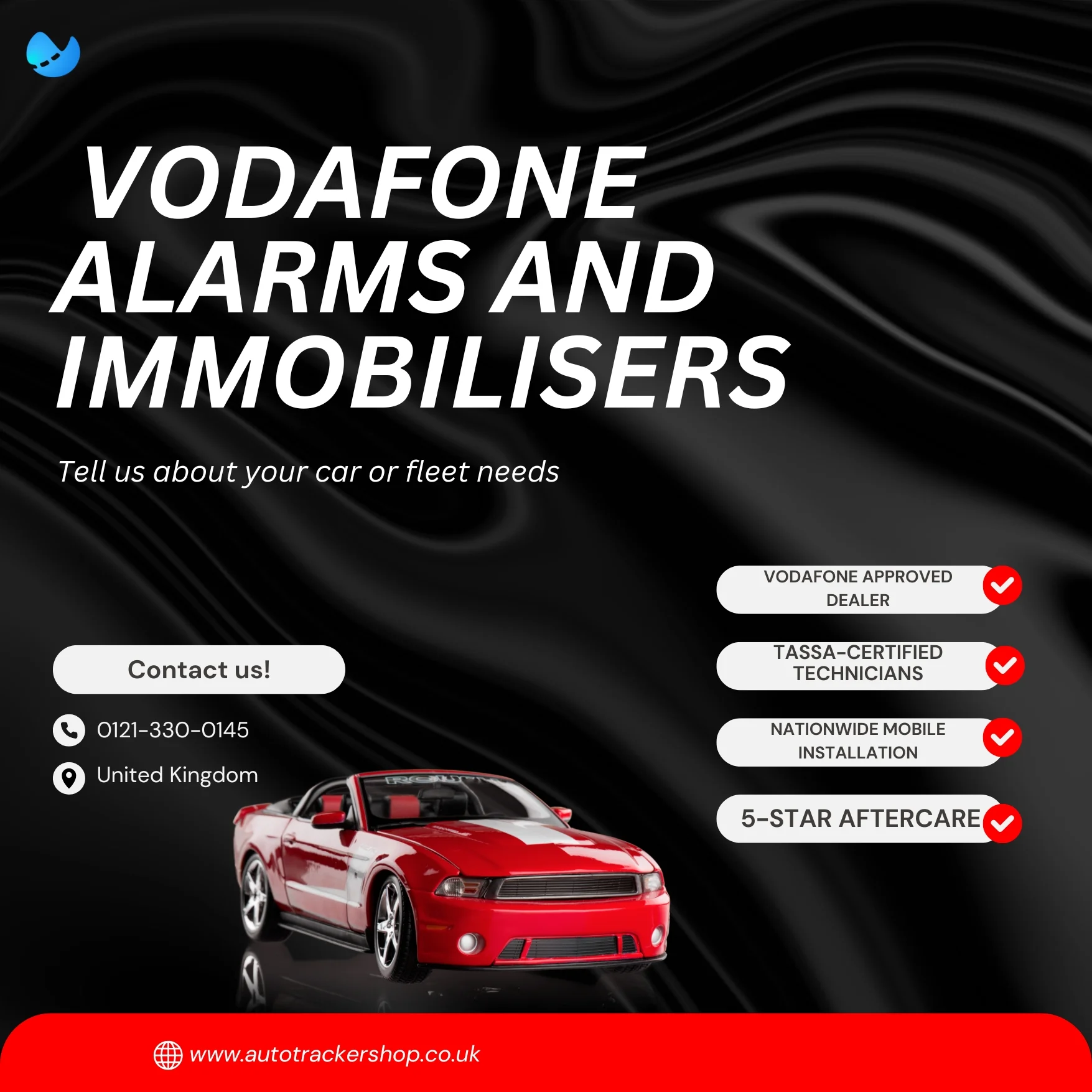 Vodafone Alarm and Immobiliser Fitting Autotrackershop